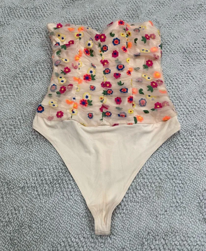 Lovers + Friends Youlanda Floral Strapless Bodysuit - Image 3