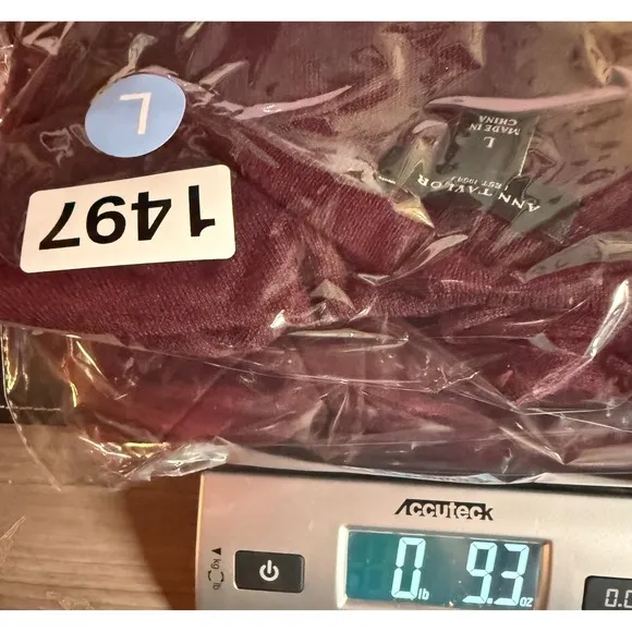 ANN‎ TAYLOR Women Large Burgundy Knot Front Wrap Cardigan Top Casual Elegant - Image 8