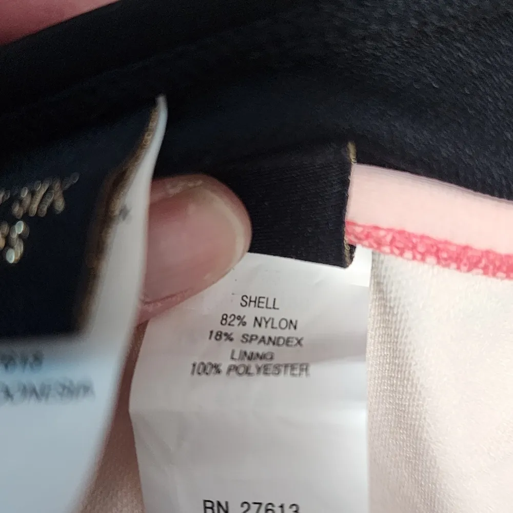 Ninety Six Degrees Coral Black Globe Trekking Beaded Sequin Bikini Size Small - Image 10