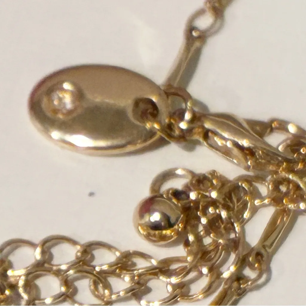 Gold Tone Thin Long Necklace Jewelry - Image 3