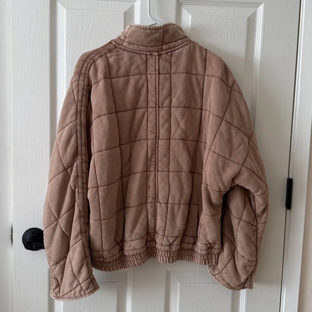 Free People quilted dolman champagne diamond - Image 8