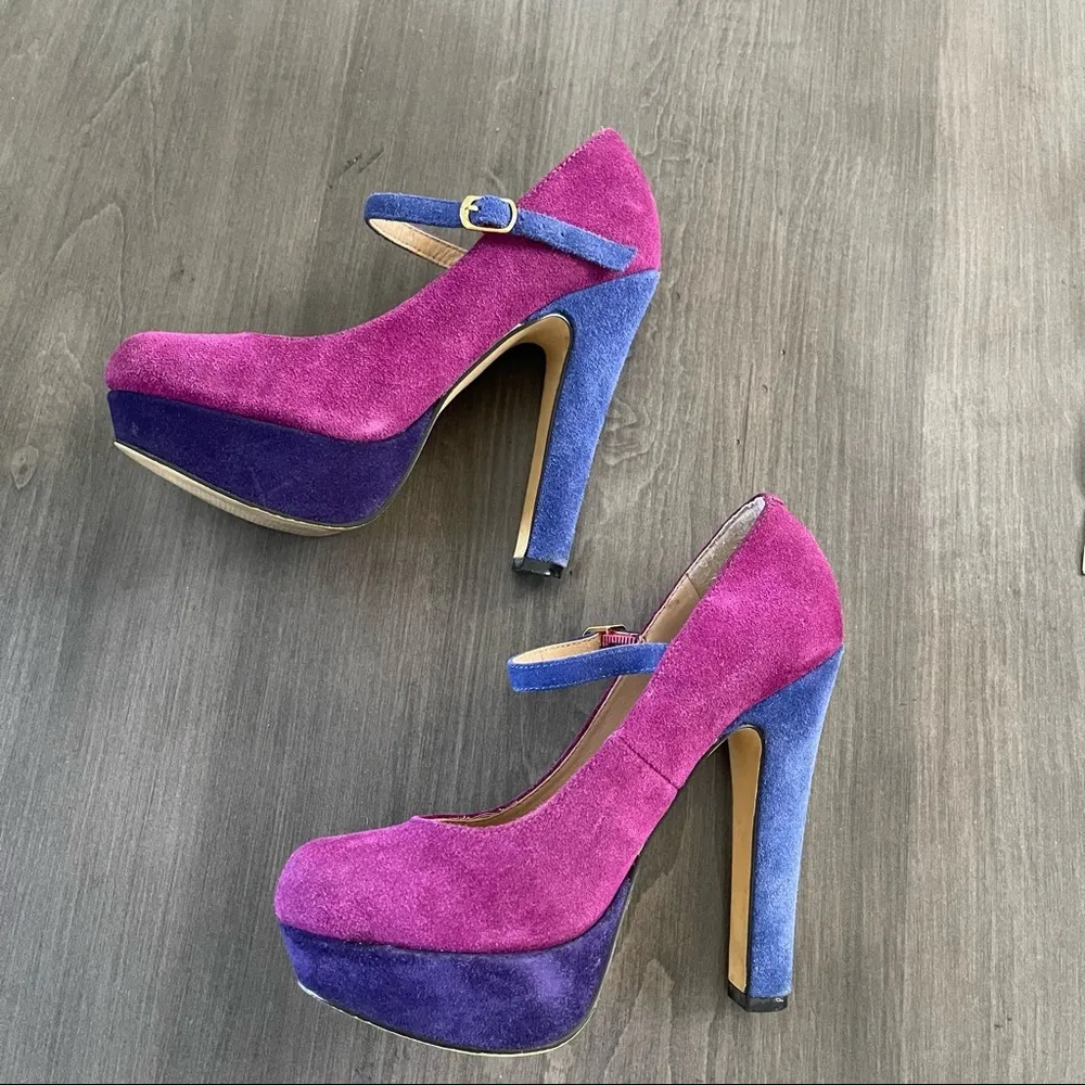 Steve Madden color block platform pumps heels - Image 5