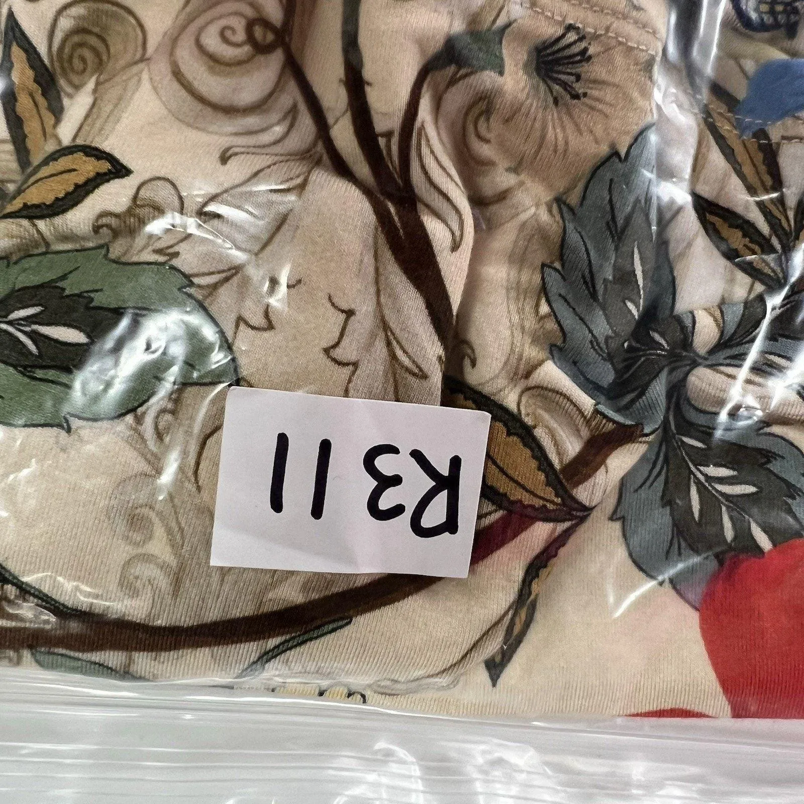 Johnny Was M Medium Archibal Drape Tee Handkerchief Hem Floral V-Neck Multi - Image 13