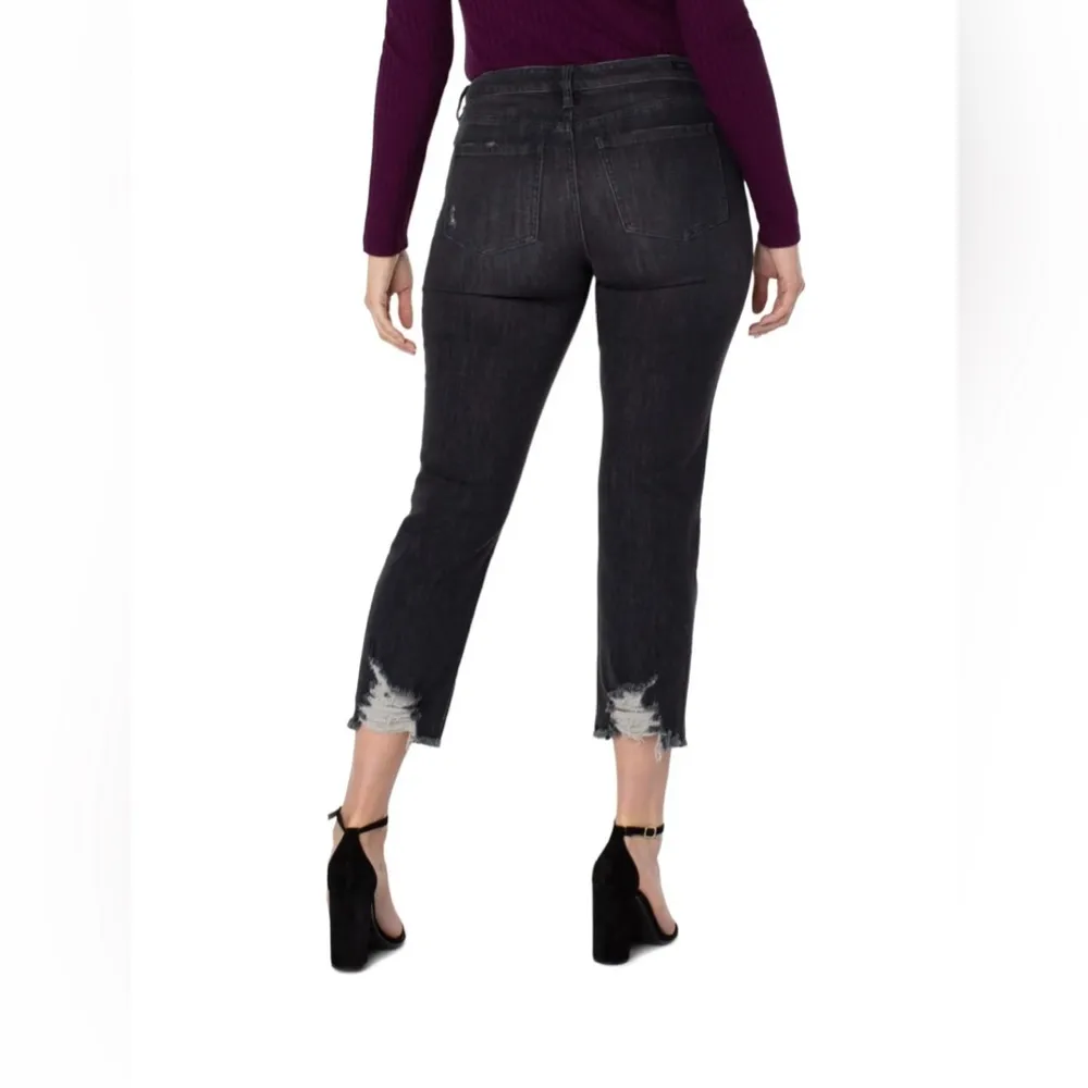 NWT Liverpool Kennedy Crop Straight Jeans in Costa Mesa Grey Wash | 2/26 - Image 4