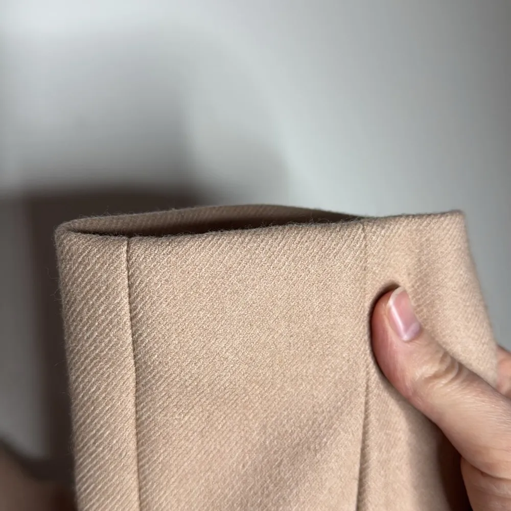 J.Crew Chimera Silk Ruffle-Front Wool Blazer Deep Blush Nude Size 2 - Image 6