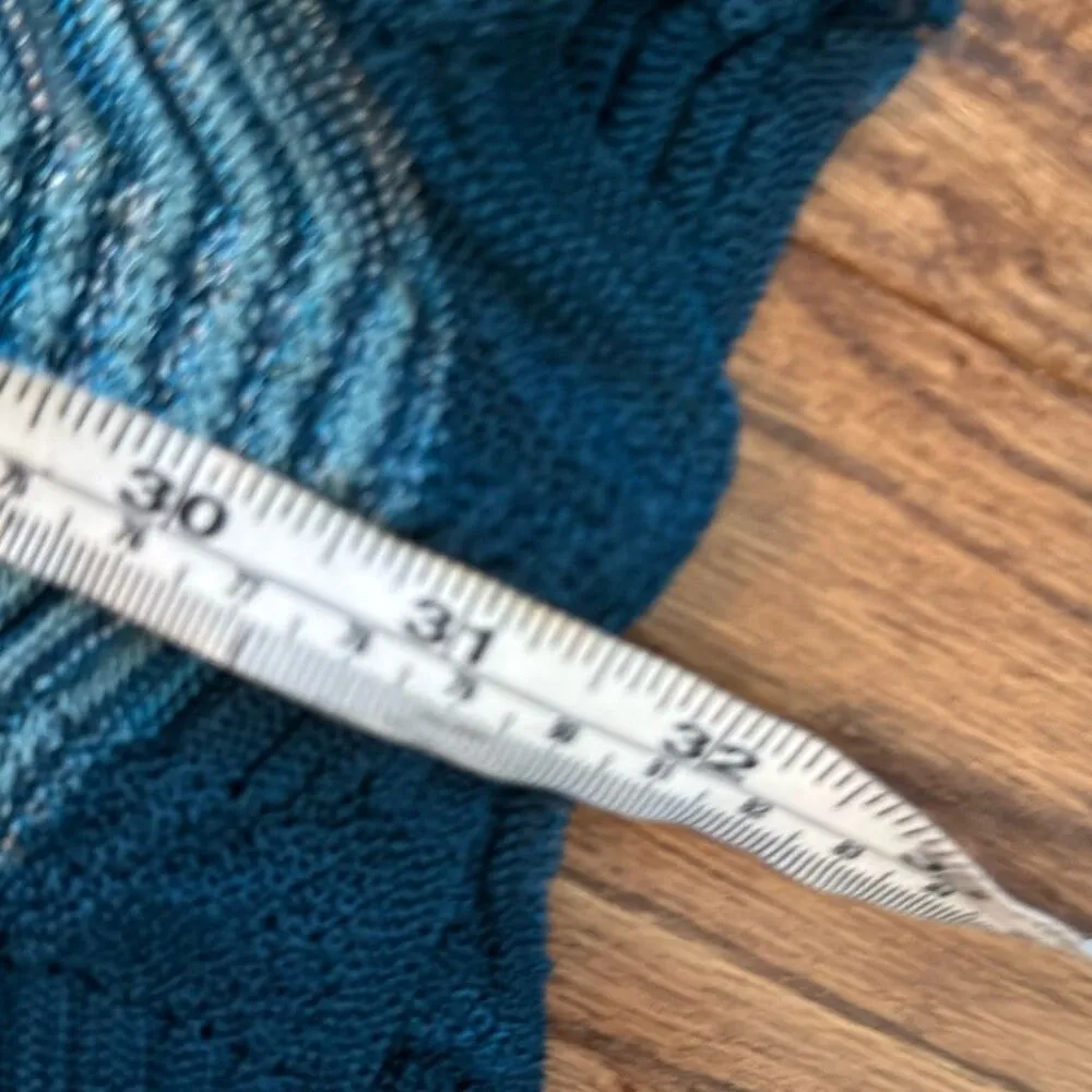 I.N.C. NWT International concepts blue chevron knit dress coverup M Size M - Image 8