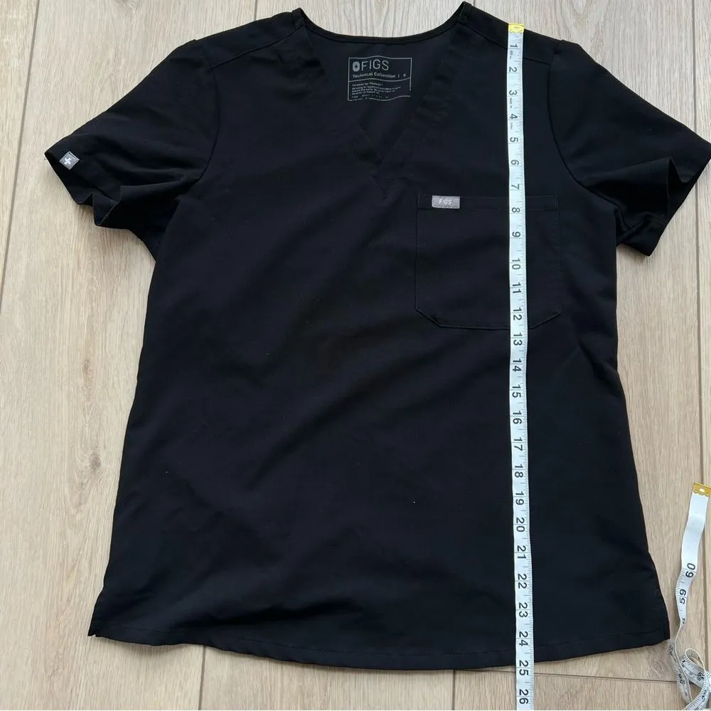Figs Catarina One-Pocket Scrub Top Black Size Small FW1000 - Image 14