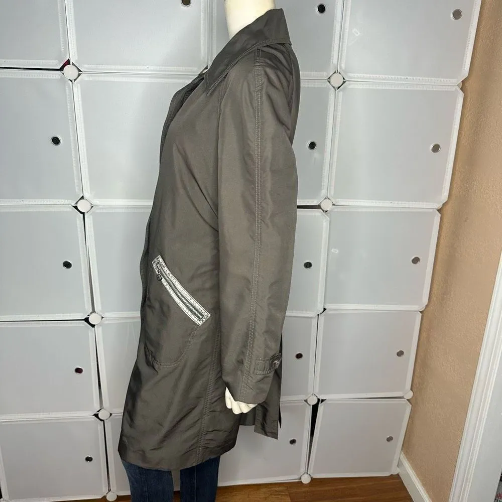 Tory Burch Gray Lightweight Trench Coat - Image 14