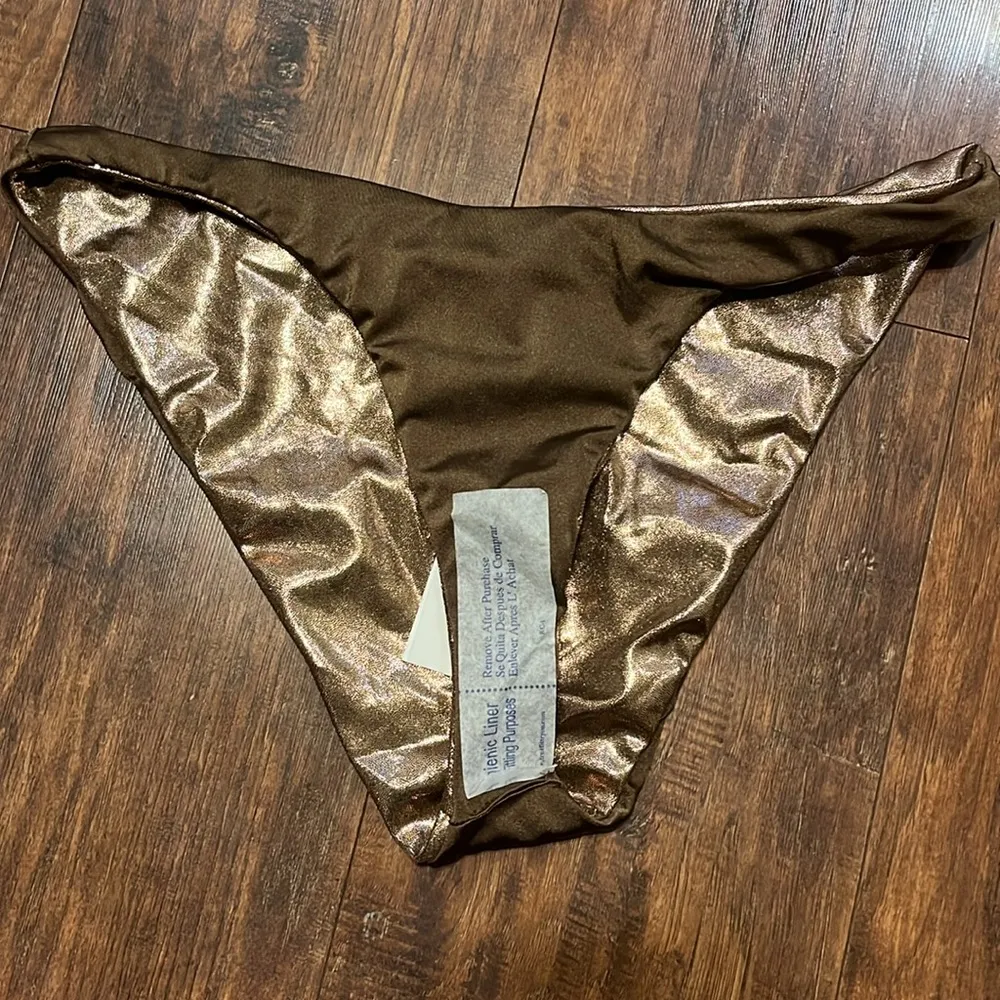 Good American mocha foil bikini bottom - Image 6