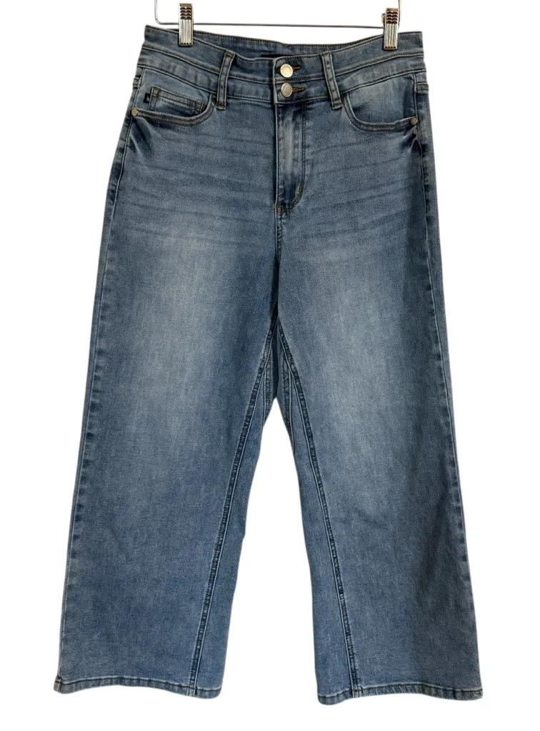 Judy Blue Cool Runnings Wide Leg Crop Jeans JB88616 Women’s size 7/28 - Image 1
