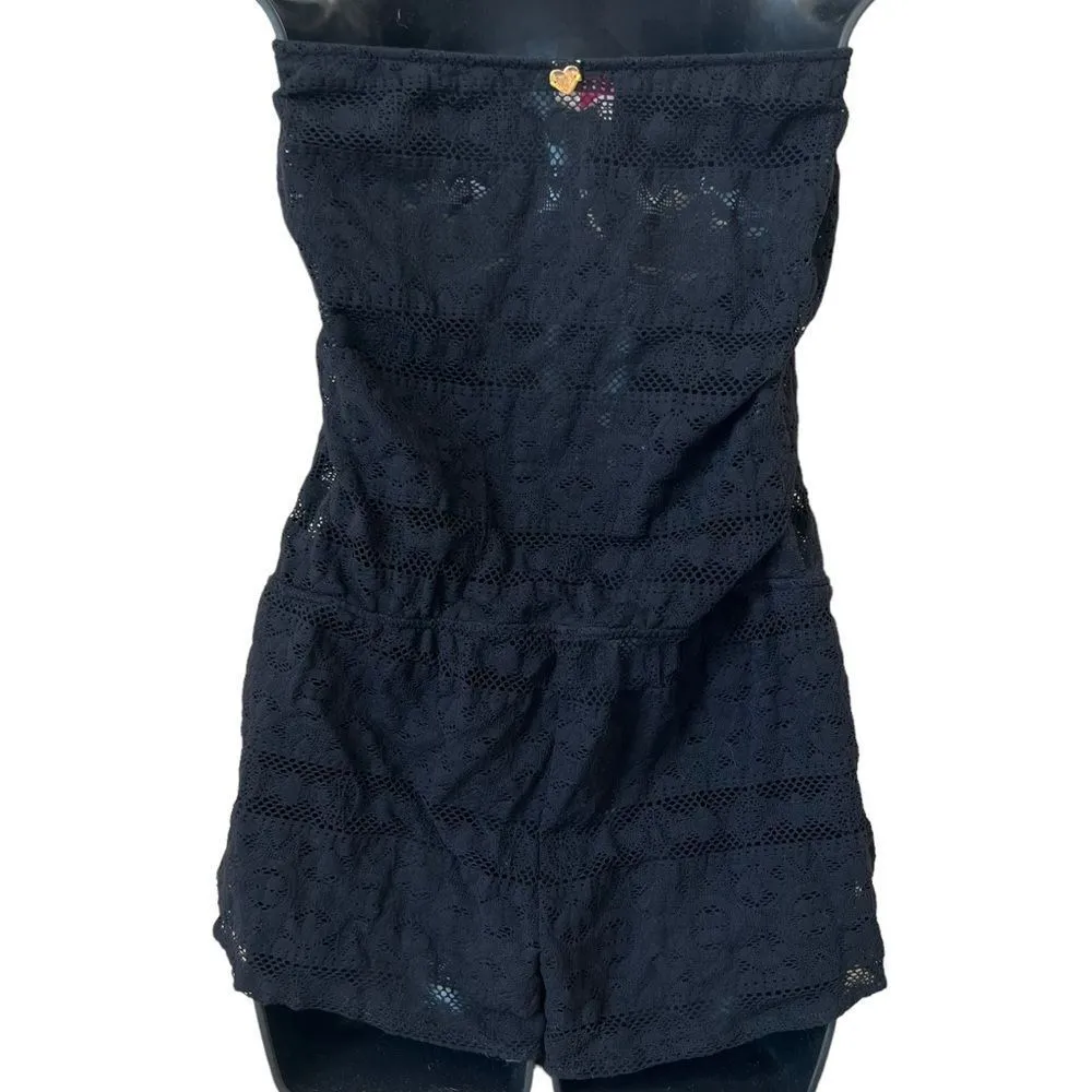 Victoria’s Secret Black Lace Strapless Cover Up Romper - Image 7