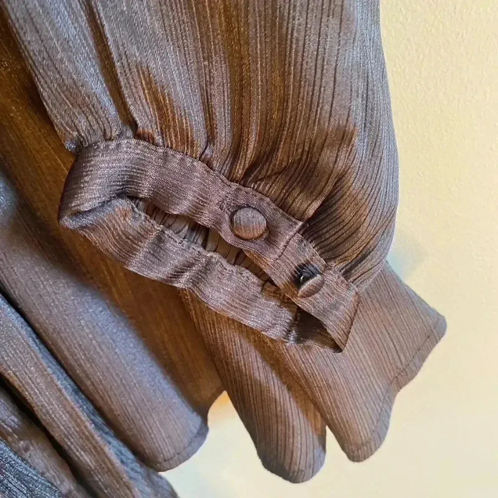 Faux Wrap Blouse with Belt - Image 10