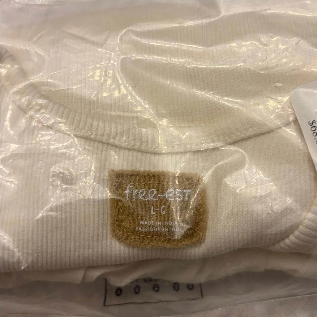 New Set! FREE PEOPLE free-est MILANI Skirt Sleeveless Top Size LARGE Ivory - Image 9