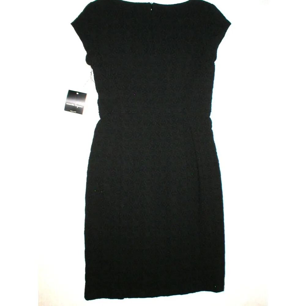 New Womens 2 NWT Designer Dress Nanette Lepore Black USA Sheath Textured SS NYC - Image 5