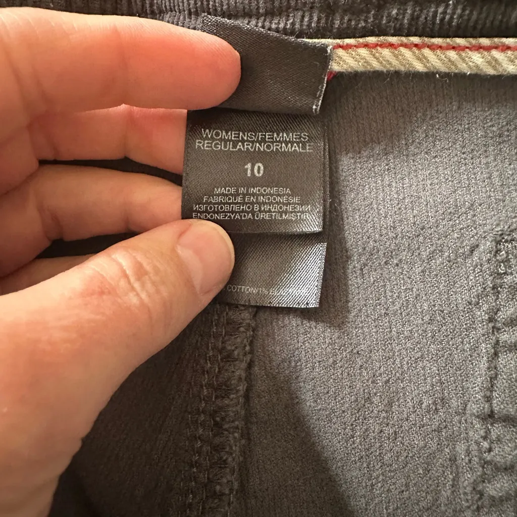 The North Face Charcoal Corduroy Pants Women’s 10 Stretch Cotton Casual Hiking - Image 6