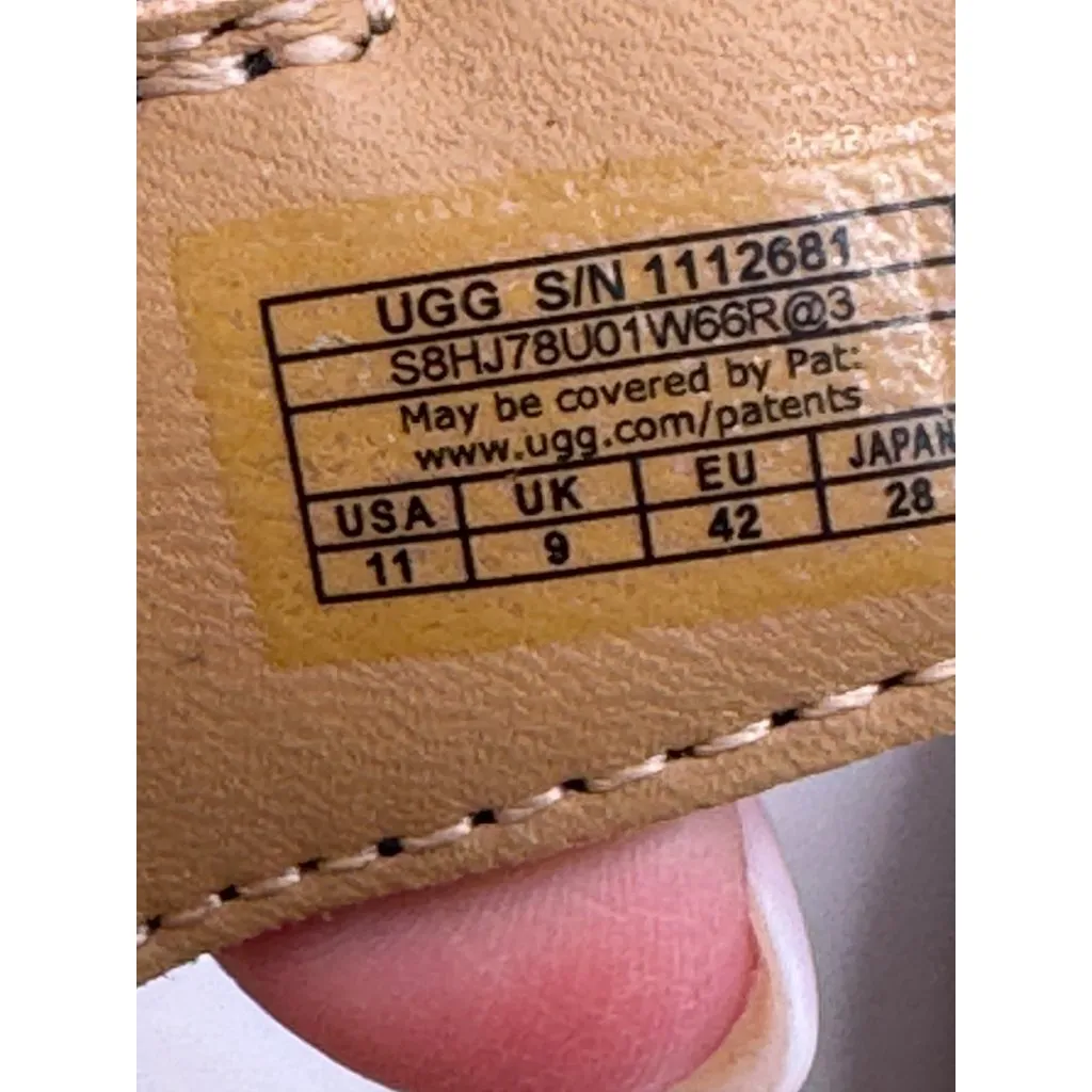 UGG Shoes Women 11 Black Leather Ankle Strap Platform‎ Cloverdale Wedge Sandal - Image 12