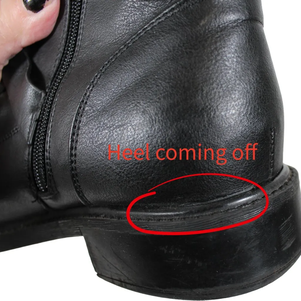 Torrid Size 9.5-10W Wide Width Motorcycle Boots | VERY WORN Fair Poor Condition - Image 11
