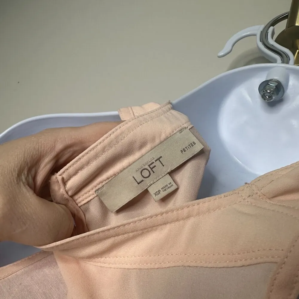 Ann Taylor LOFT Petites Pink Sleeveless Blouse Women's XSP - Image 4