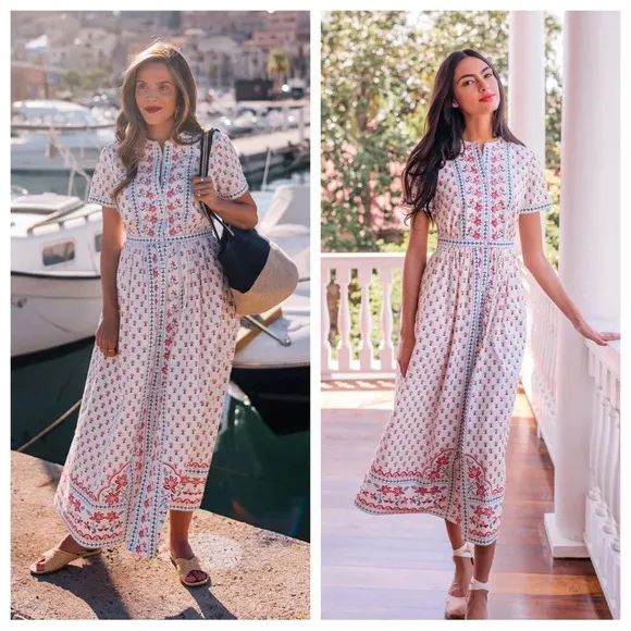 Gal Meets Glam Alisa Floral Button Front Maxi Dress GMG Unicorn - Image 3