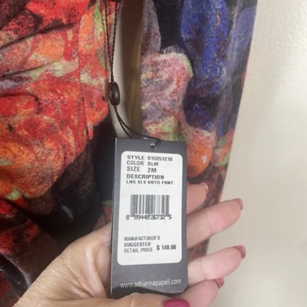 Adrianna Papell Floral Dress Size 2 Flattering Silhouette‎ Classic Twist Detail - Image 7