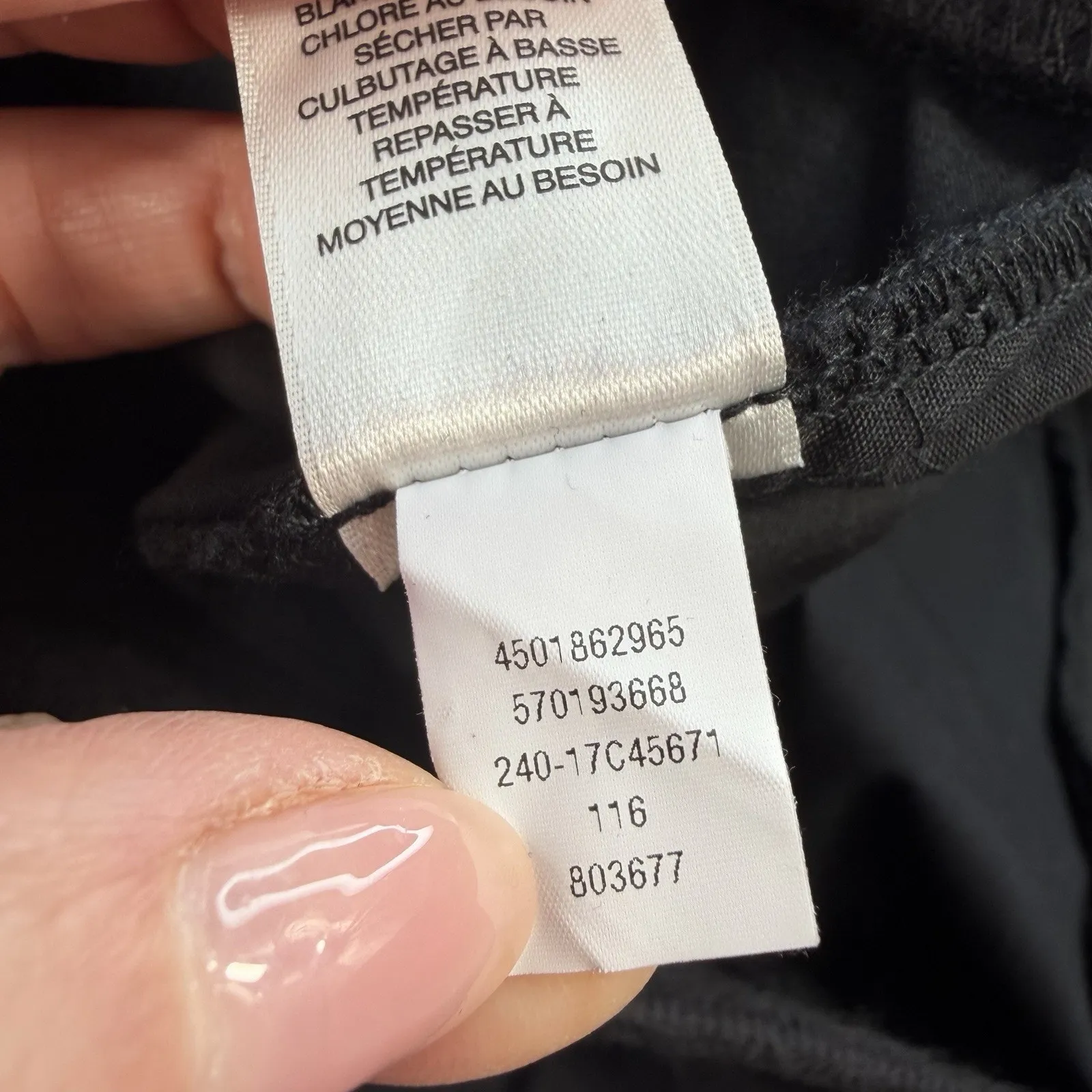 Chico's 0 US S 4 Pants Fitigues Casual Capri Crop Cropped Basic Black Stretch - Image 8