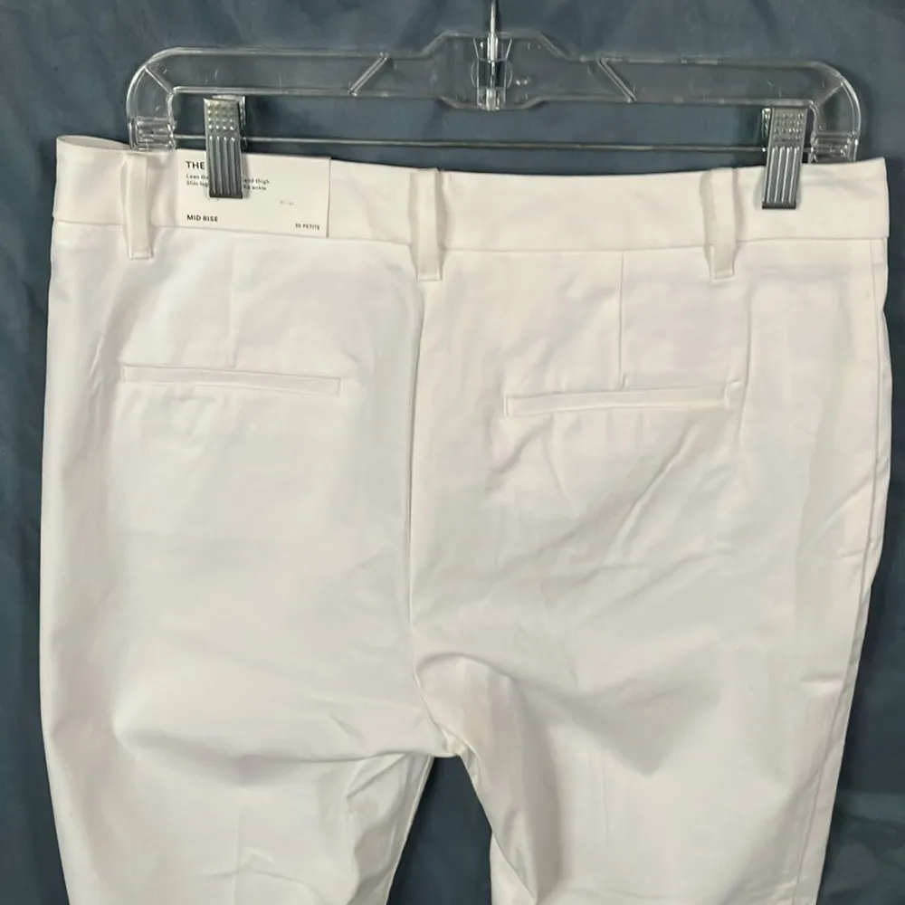 Ann Taylor Petite: White Mid Rise “The Crop” Pants- cotton blend- 10P - Image 12