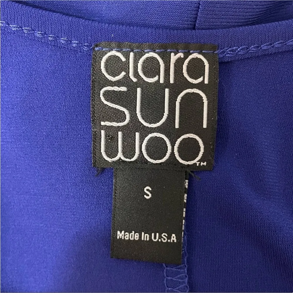 Clara Sun Woo Cold Shoulder Side Point Tunic Blue - Image 6