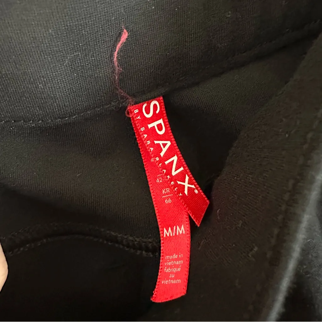 SPANX Black Ankle Flared Ponte Trousers Size Medium Women's - Image 3