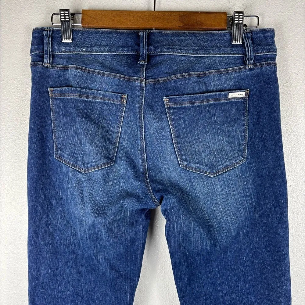 White House Black‎ Market Women's Size 4 Slim Ankle Denim Jeans Raw Hem Sparkle - Image 6