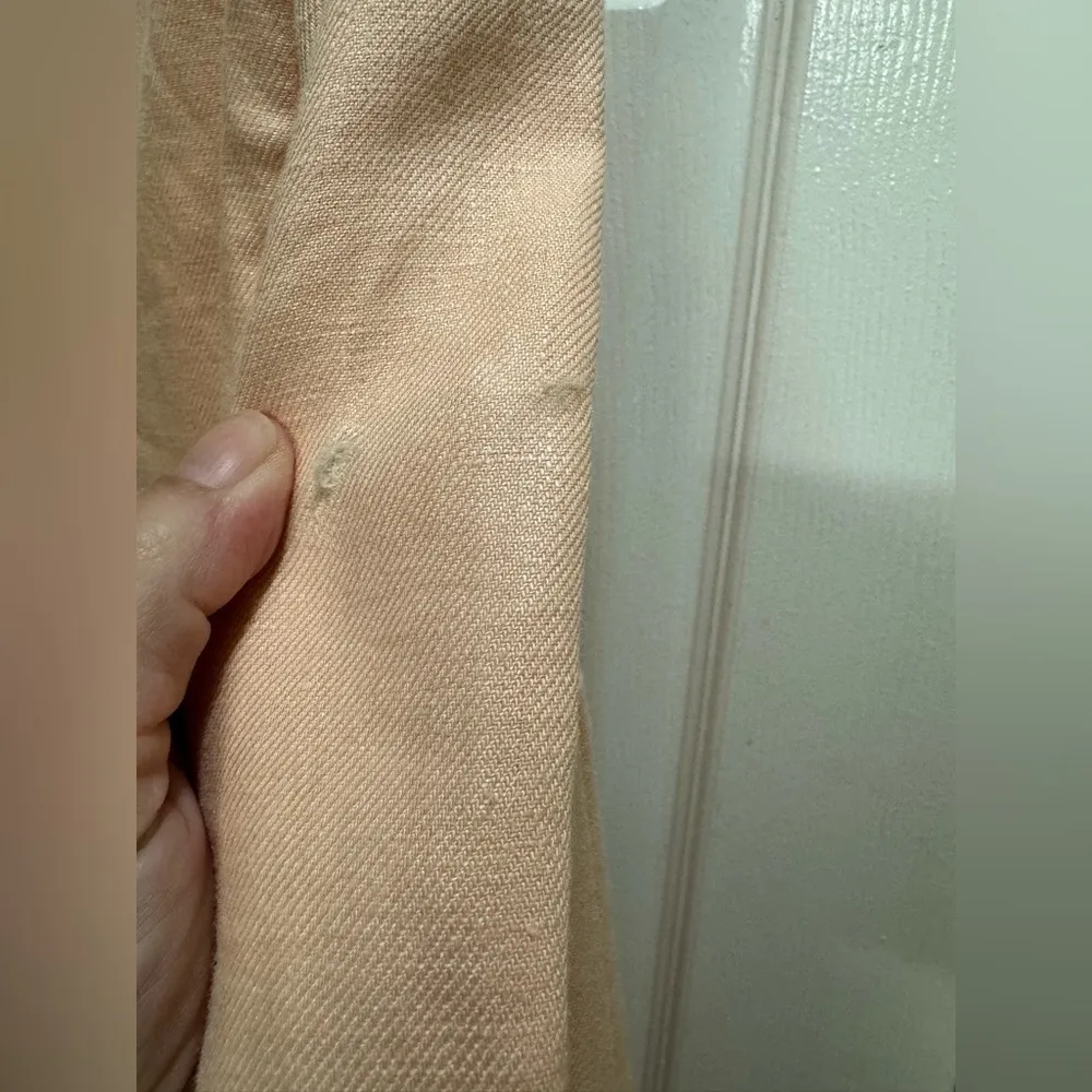 Lafayette 148 Linen Long Line Open Front Blazer Light Pink Size Large *Flaw - Image 5