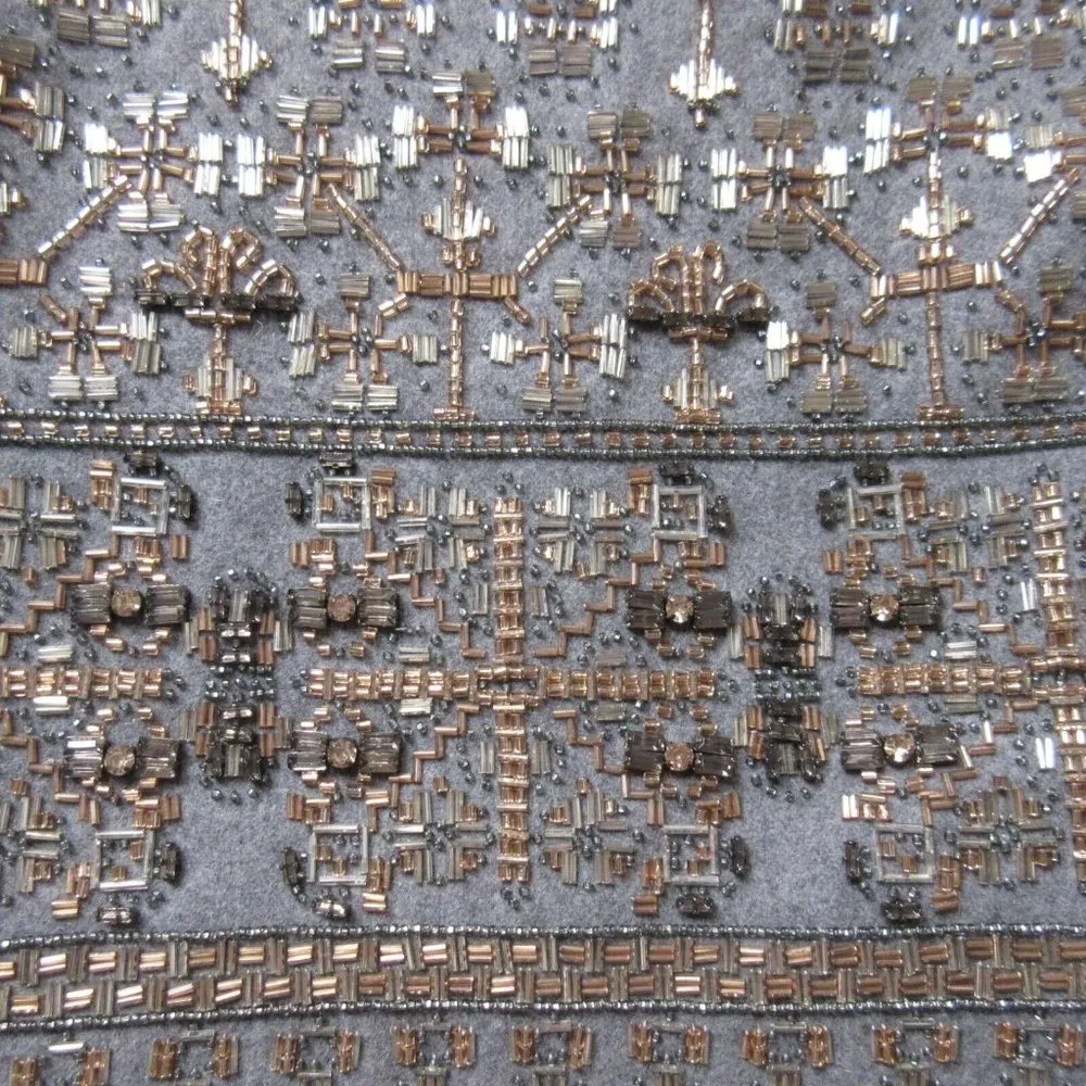 NWT J.Crew Collection Embellished Cocoon Coat in Gray Beaded Wool Topcoat 8 - Image 5