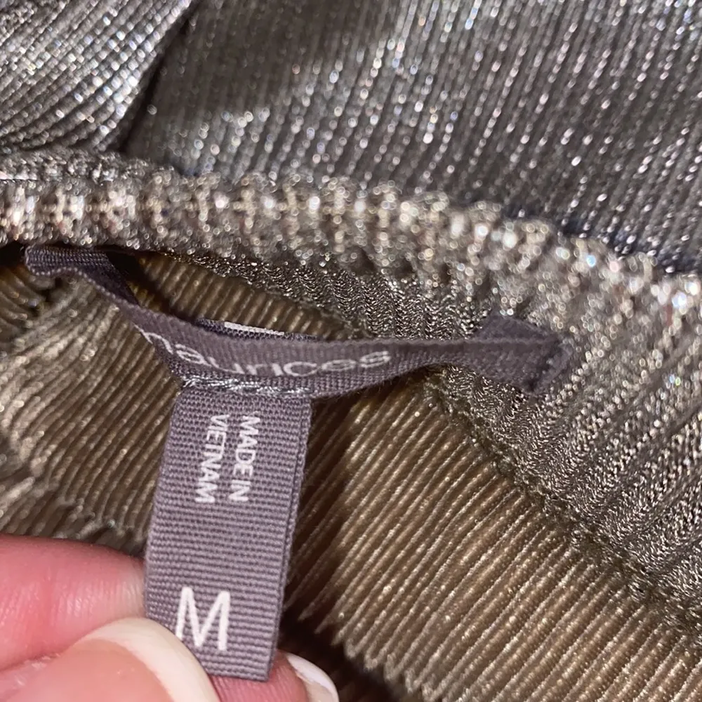 Metallic shiny skirt silver gold shine size medium - Image 5