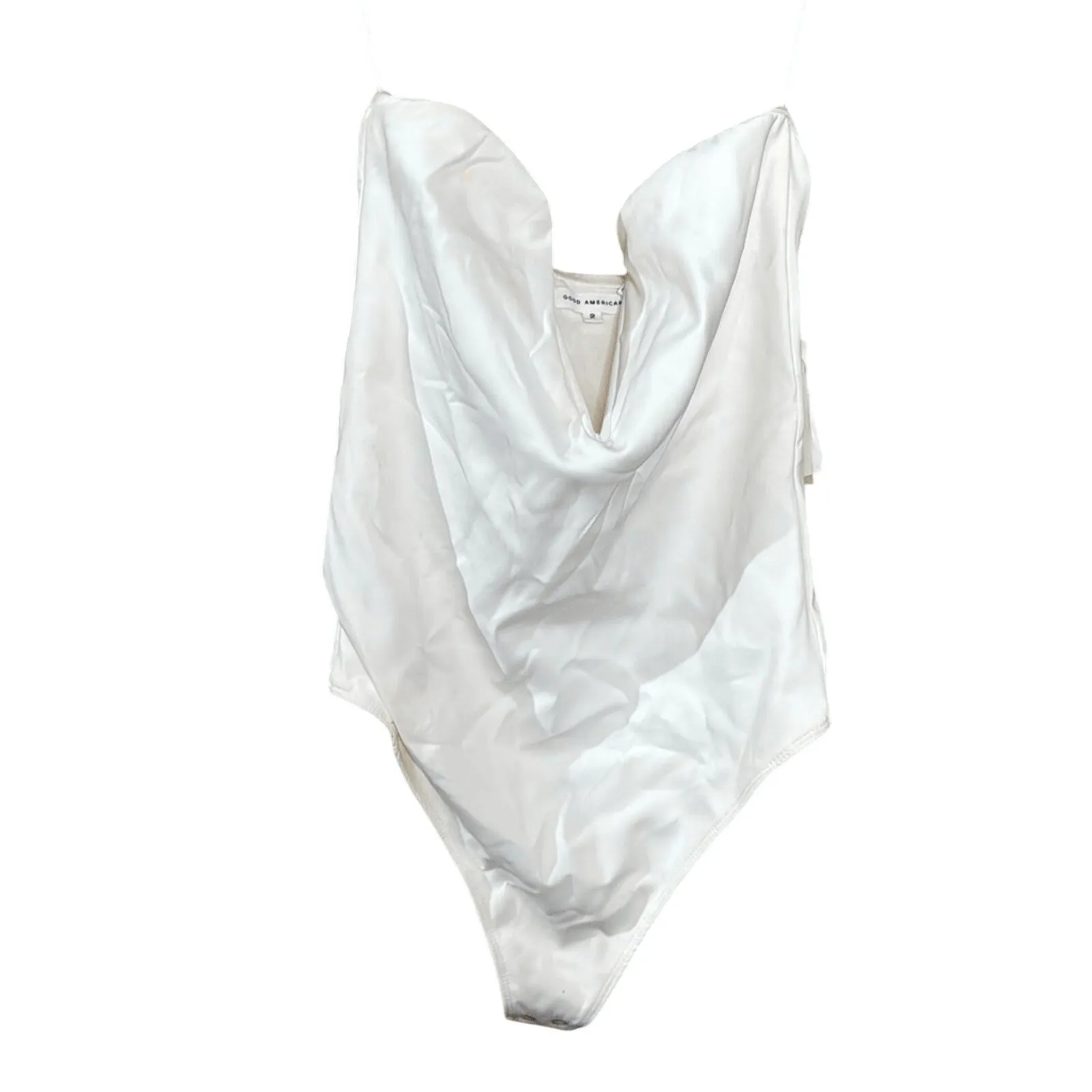 Brand New Good American Size 2 Plunge Neck Strapless Scuba Knit Bodysuit - Image 4