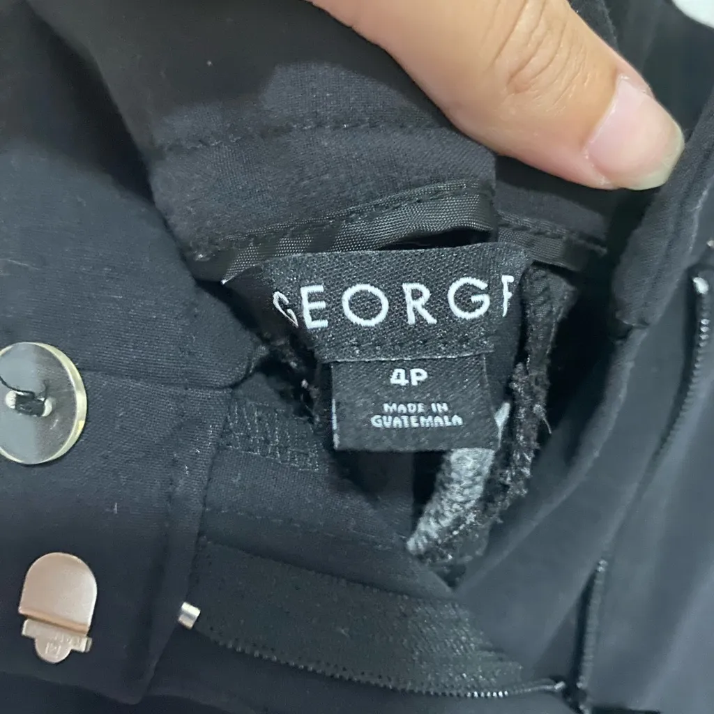George Black Dress Pants Size 4 Petite - Image 4