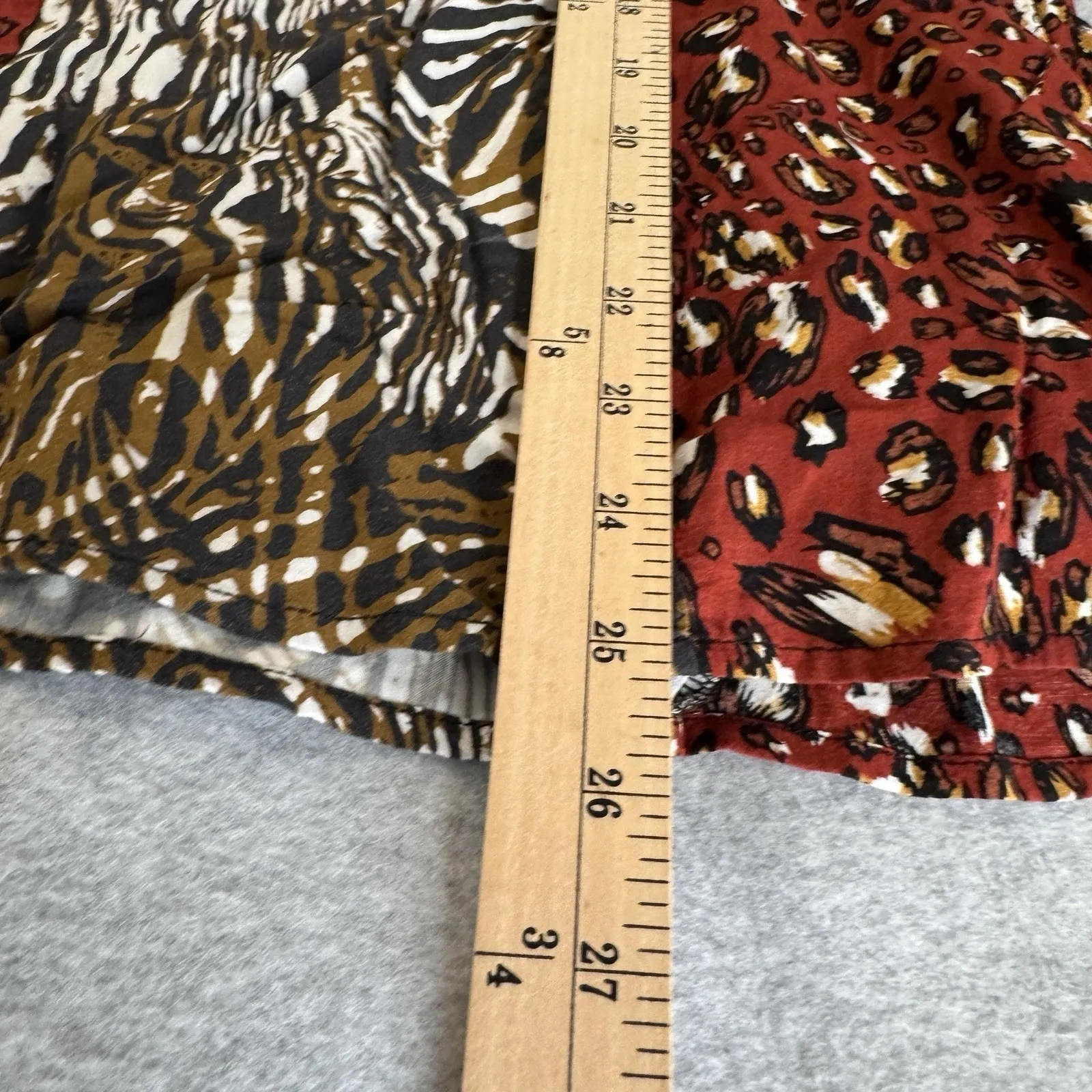 Calessa Top Womens PL Black Animal Print Floral Embroidered Boho Polyester Size undefined - Image 13