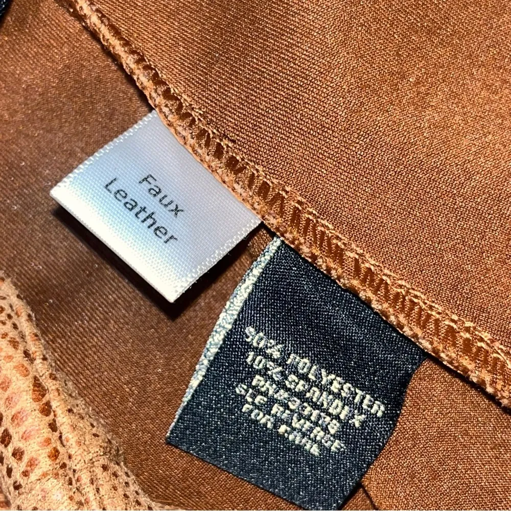 Catherine Malandrino Tan Faux Leather Snakeprint Leggings size XS - Image 7