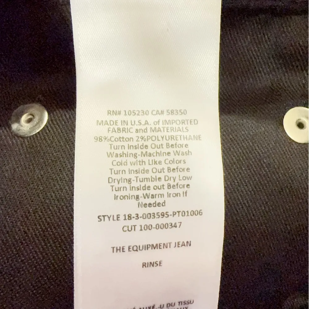 Equipment Cotton The Equipment Black Skinny Jeans Pants Size 23 New with Defects - Image 11