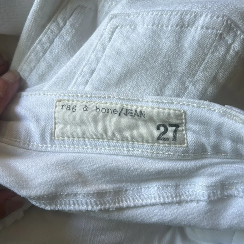 Rag & Bone Denim Bright White Capri Jeans Size 27 - Image 11