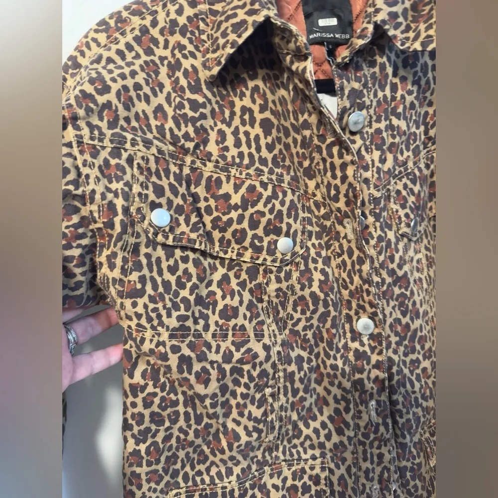 MARISSA WEBB Ellery Print Anorak Jacket size Small Brown - Image 6