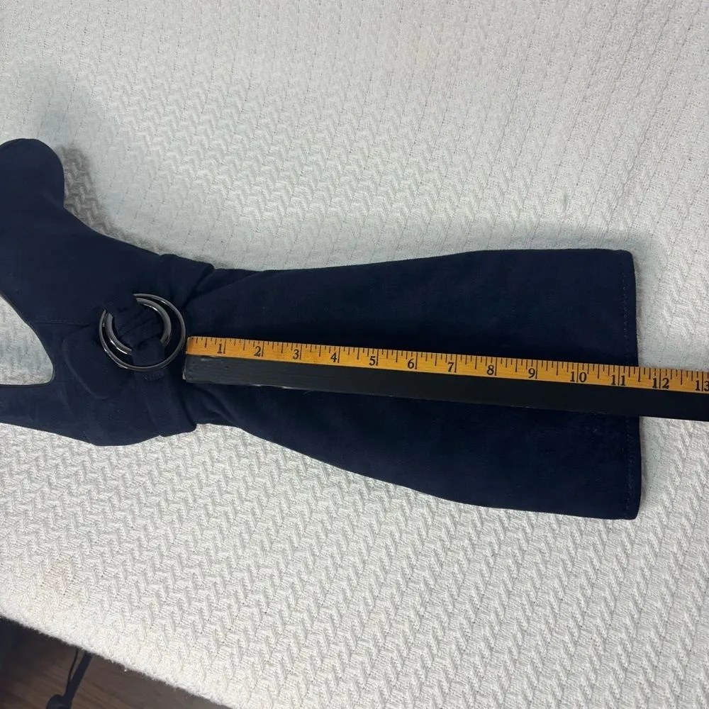 Impo Stretch Chic Classic Navy Blue Tall Suede Whimsigoth Women's Boots Sz 7.5M - Image 8