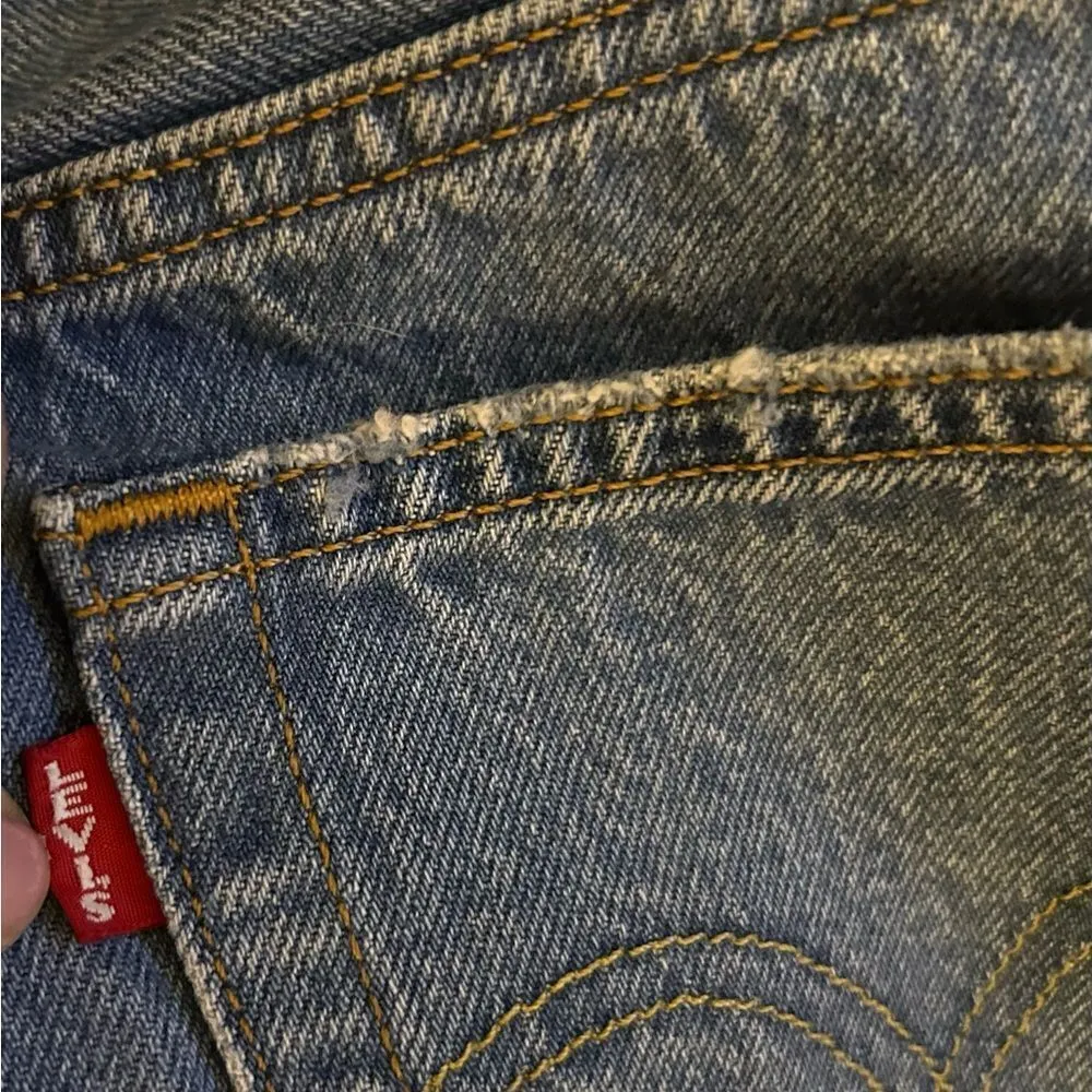 Levi’s 501 Original Distressed Button Fly Straight Leg Jeans Size 25 - Image 10