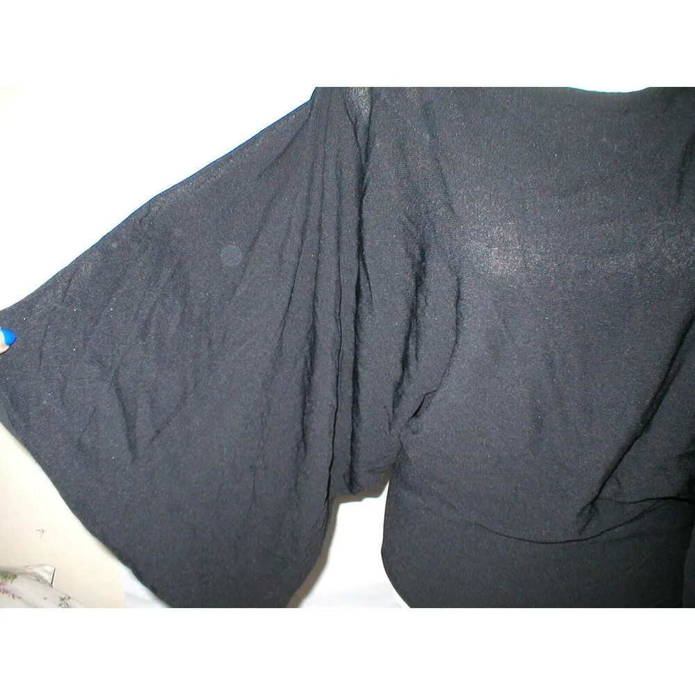 New Womens Designer Blouse Top 44 IT 10 Black Viscose Pier Antonio Gaspari Italy - Image 10