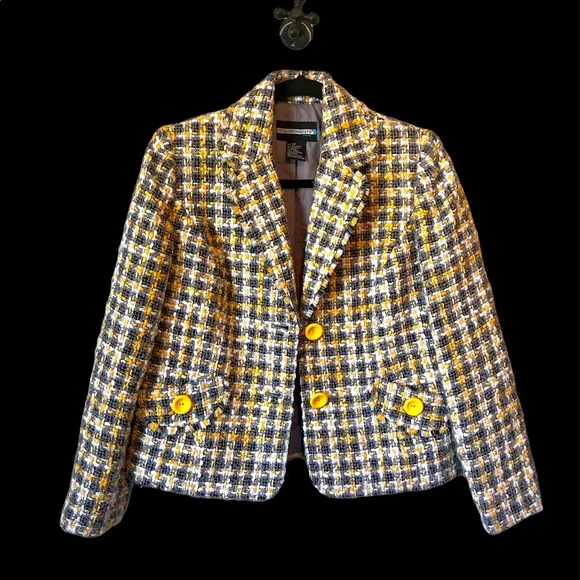 Vintage Yellow Tweed blazer - Image 2