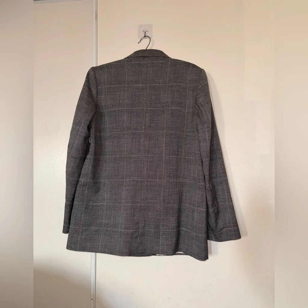 H&M Black and White Patterned Blazer - Image 2