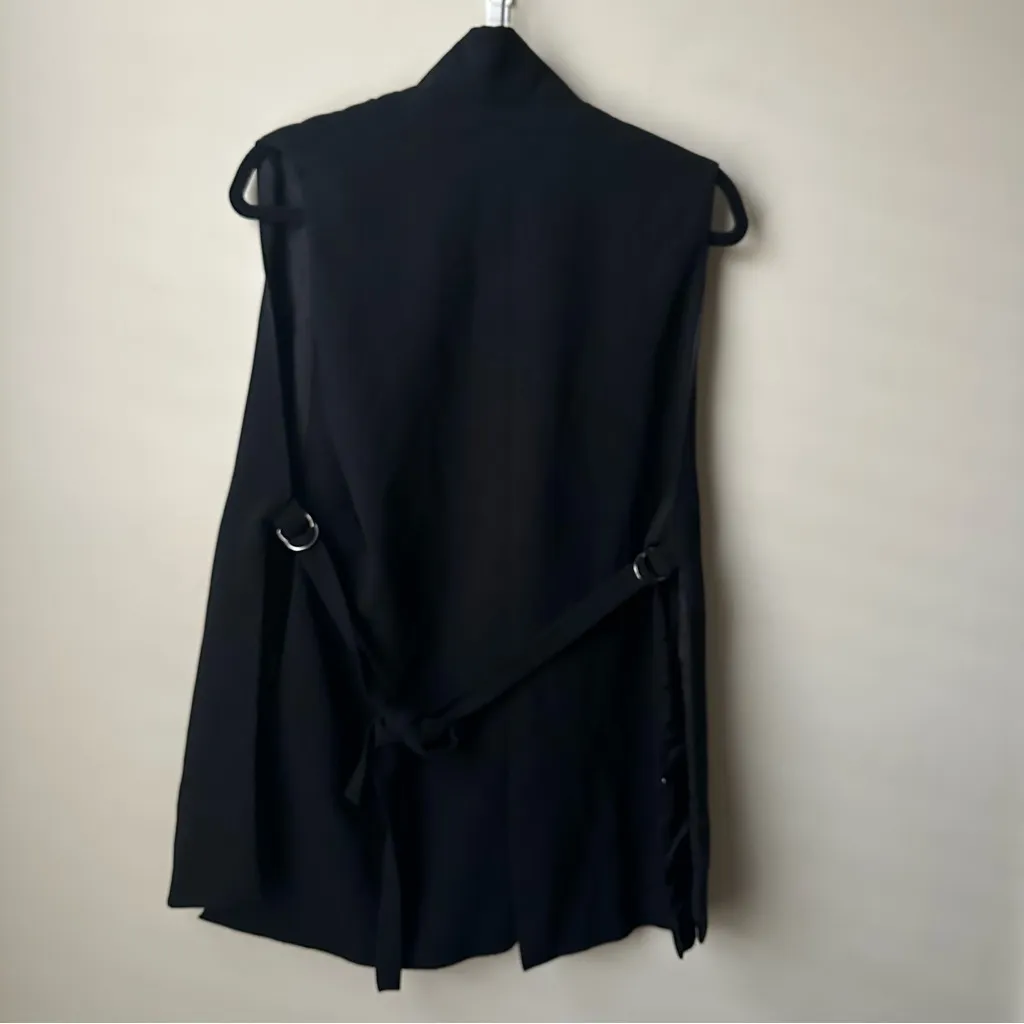ZARA Bloggers Fave Waistcoat Vest Black Small Oversized Stylish - Image 4