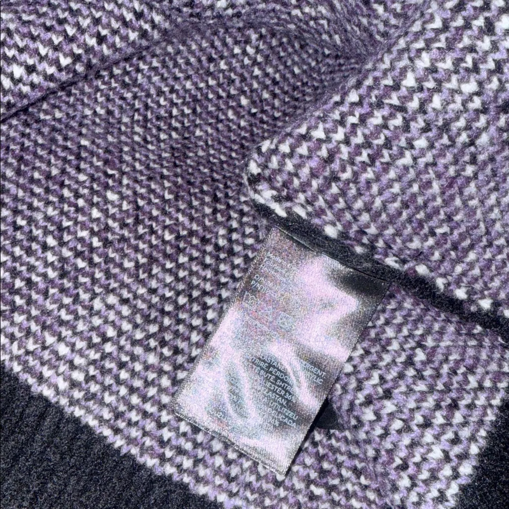 NWT H&M Unisex Purple Black Argyle Cardigan Sweater | Cozy Button-Up Knit Wool - Image 8