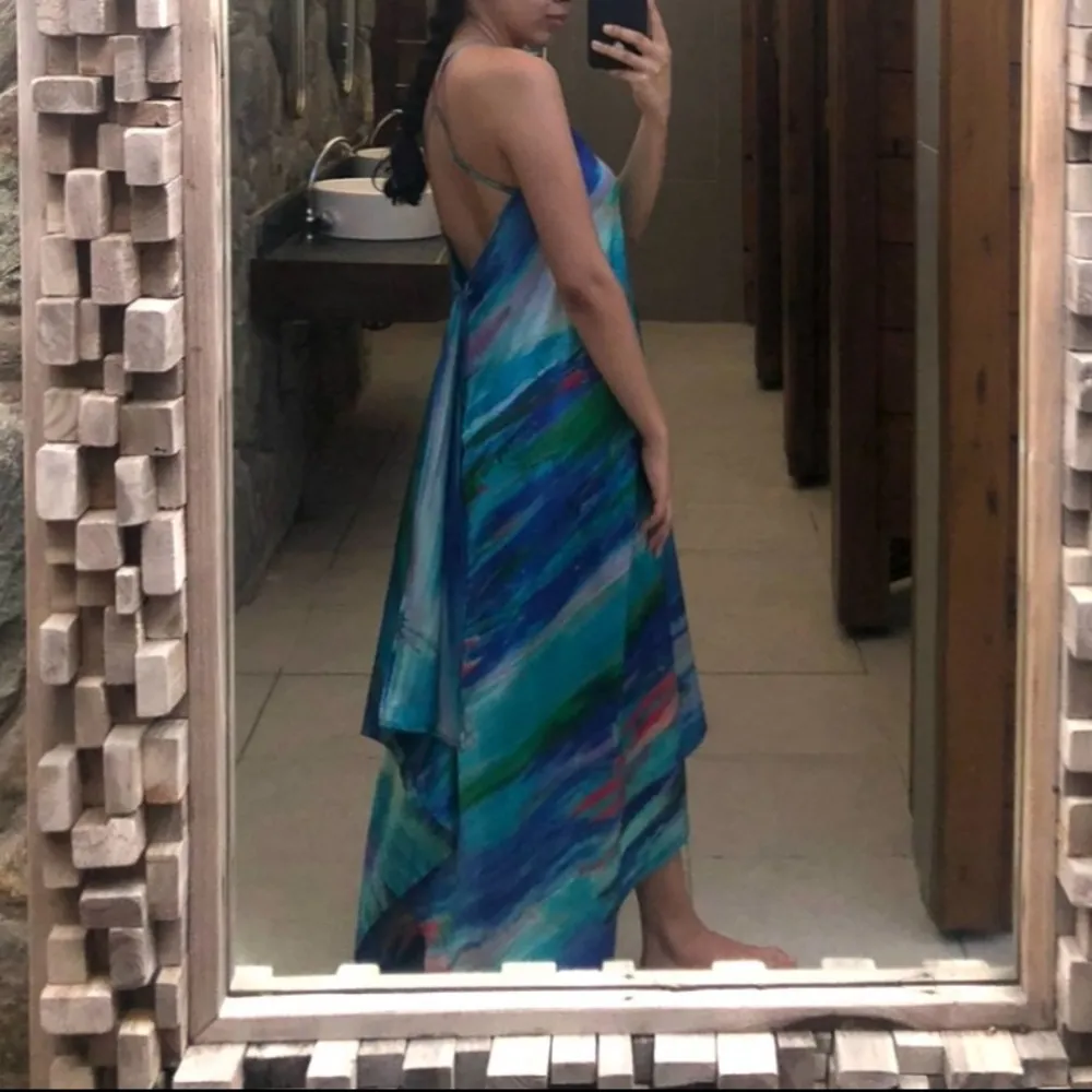 flowy and silky dress Blue Size XS - Image 2