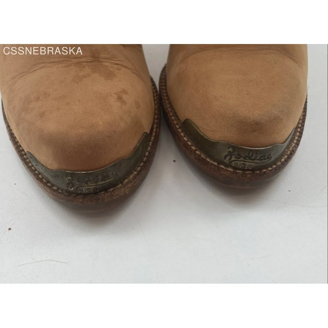 Zodiac USA Tan Western-Style Leather Riding‎ Boot w/Heel - Size 8 Narrow - Image 3