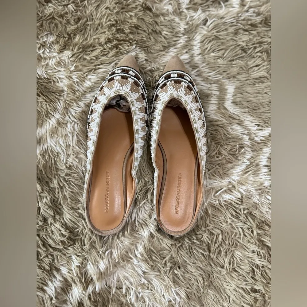 Rebecca Minkoff Flats mule&slide Size 9 color beige - Image 3