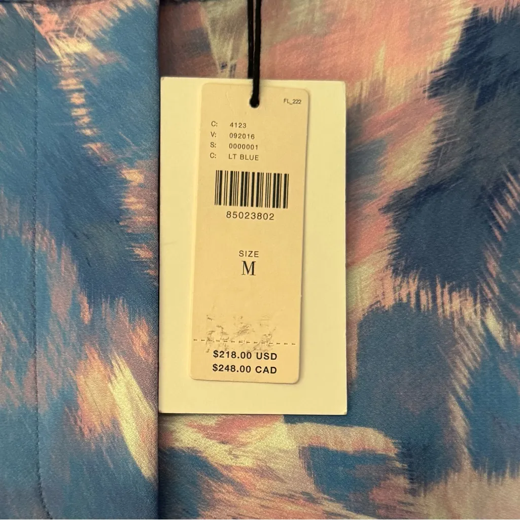 Anthropologie Audette Effie Pants Blue Pink Purple Women's Size Medium - Image 7